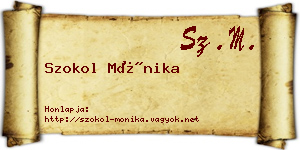 Szokol Mónika névjegykártya