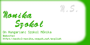 monika szokol business card